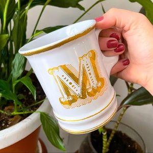 Gold Initial M Mug